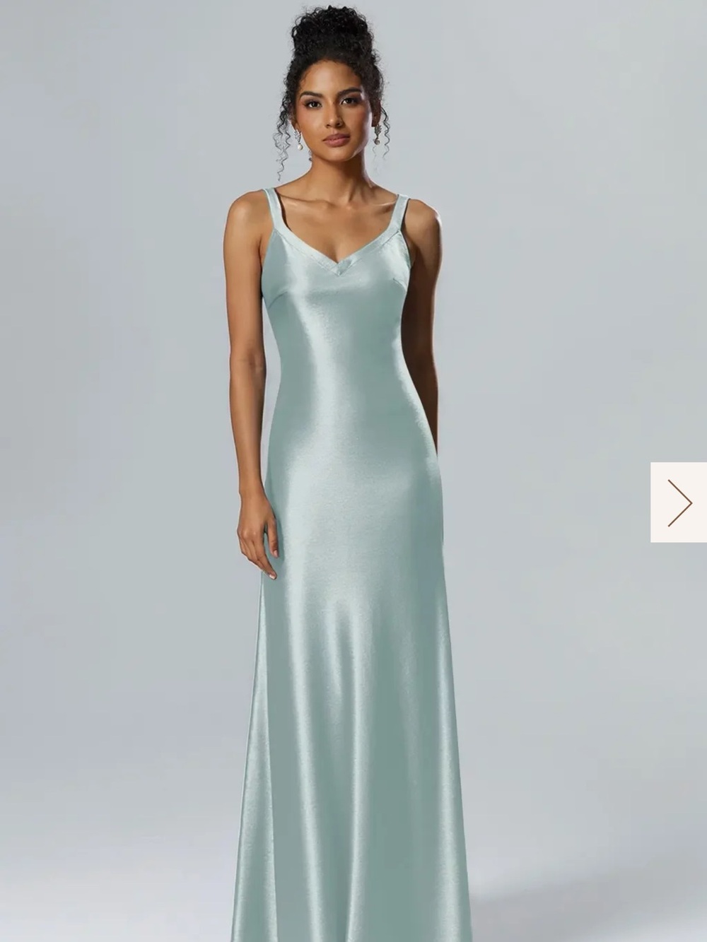 AW Bridal Shreya Dress in satin charmeuse mist